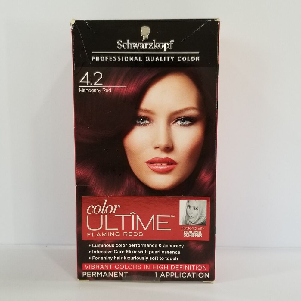 Schwarzkopf Color Ultime 4.2 Mahogany Red Hair Color Cream New Sealed